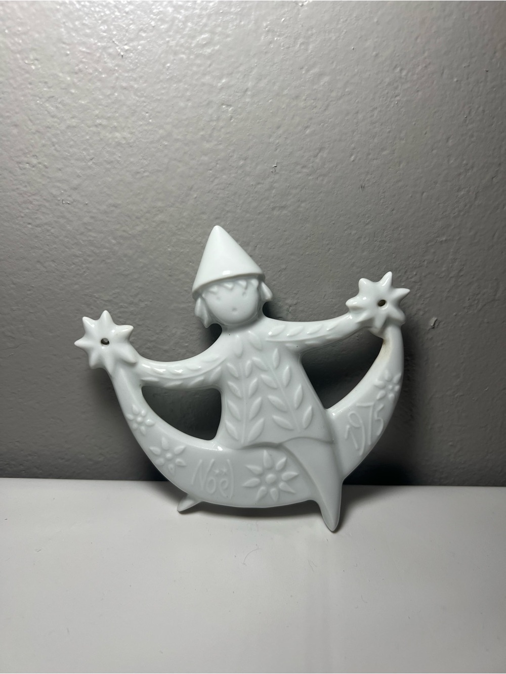 VTG Haviland Limoges 1975 Sparkling Angel Porcelain Christmas Ornament